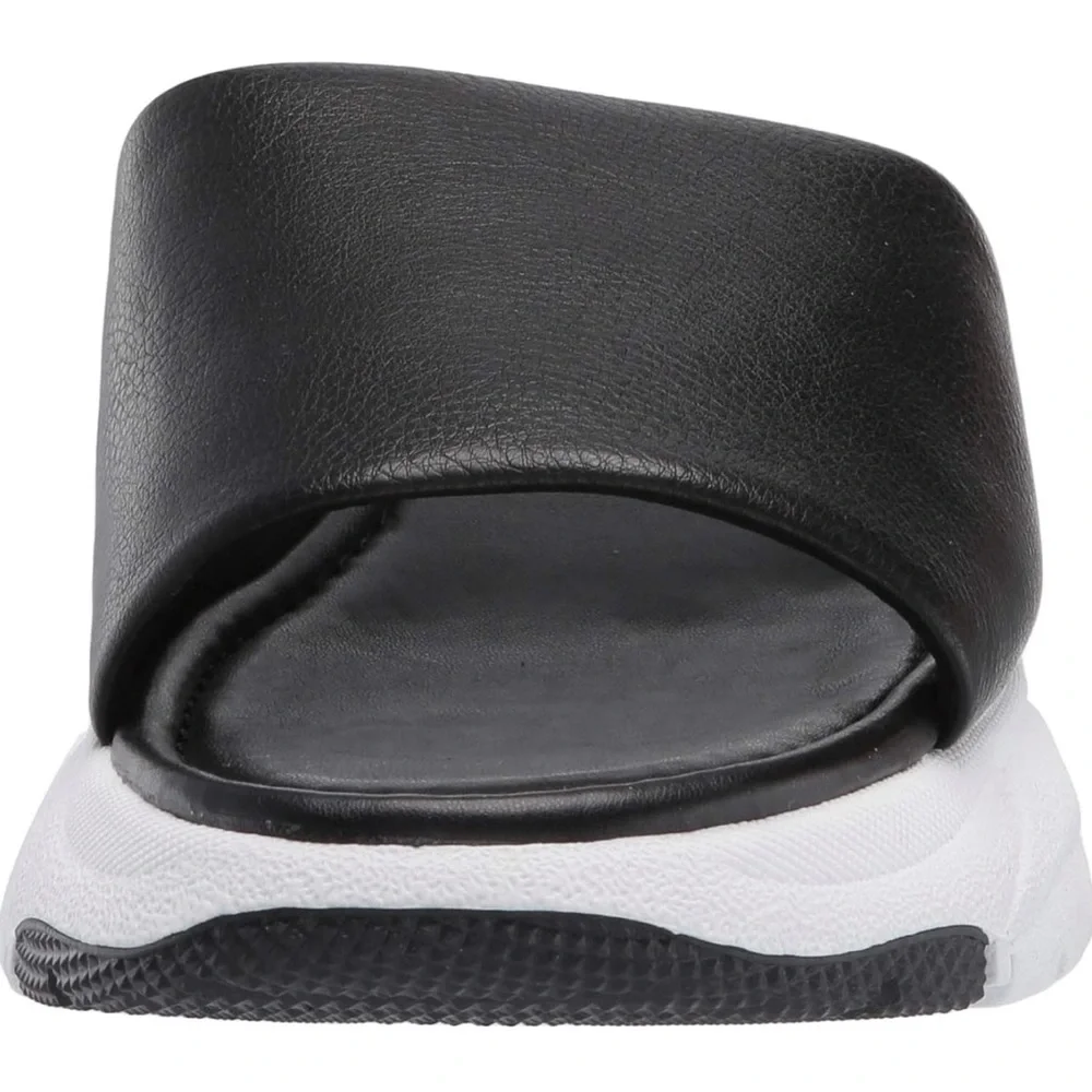 BRAND NEW Sam Edelman Circus Arial Black Leather Slide Sandal Size 7 - Picture 3 of 5